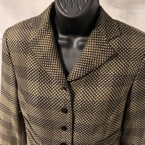 Barry Bricken Gold Star Pattern Blazer Size 4